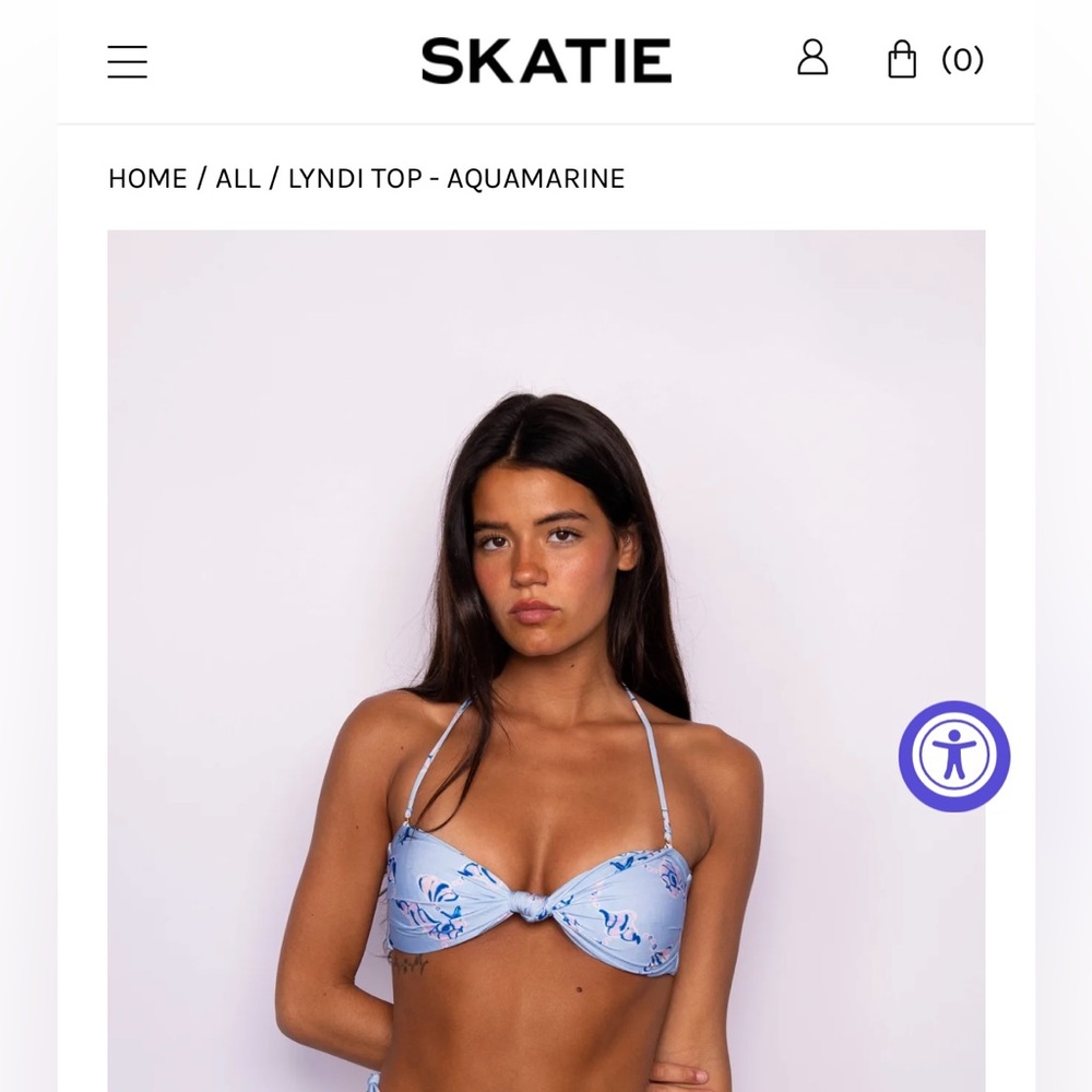 SKATIE LYNDI TOP AQUAMARINE M